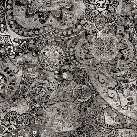 Bohemian Rhapsody Touch of Gray Ombre Dan Morris Quilting Treasures Cotton Fabric