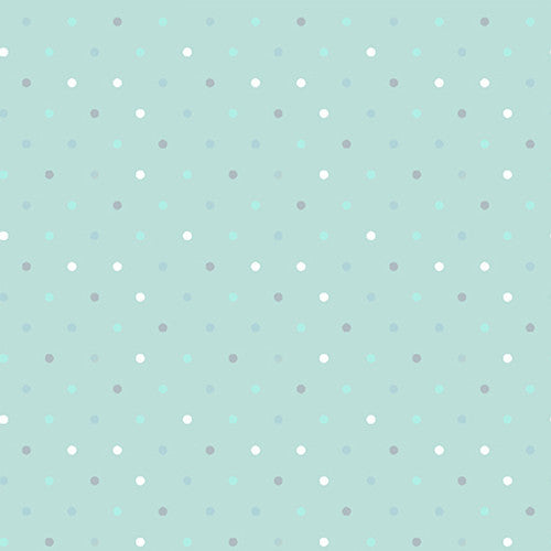 Boho Buddies Dot Light Teal Sharon Kuplack Henry Glass Cotton Fabric HG-1721-16
