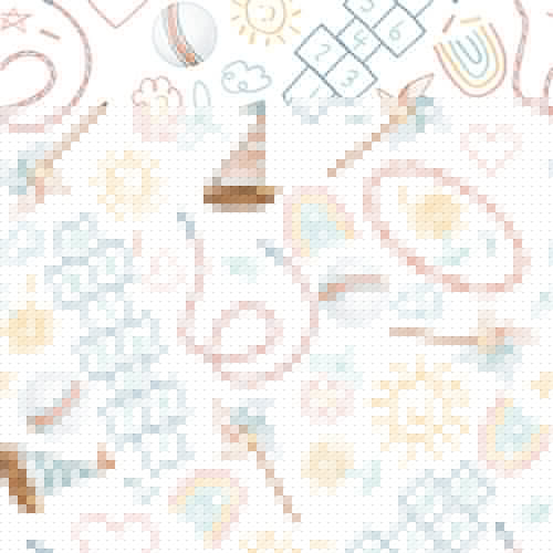 Boho Buddies Fun & Games White Sharon Kuplack Henry Glass Cotton Fabric HG-1717-01