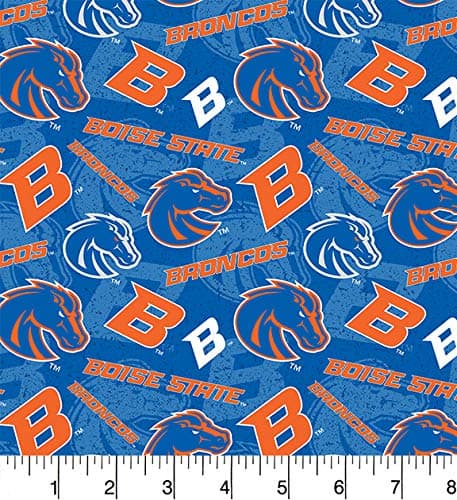 Boise State Broncos NCAA College Tone on Tone Sykel Cotton Fabric BOISE-1178