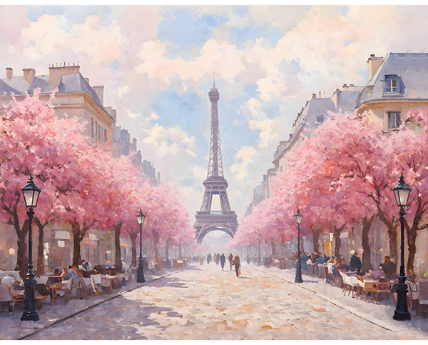 Bonjour Belle Scenic Panel 26.5" Cotton Candy Hoffman Fabrics Cotton Fabric HF-X5722-482
