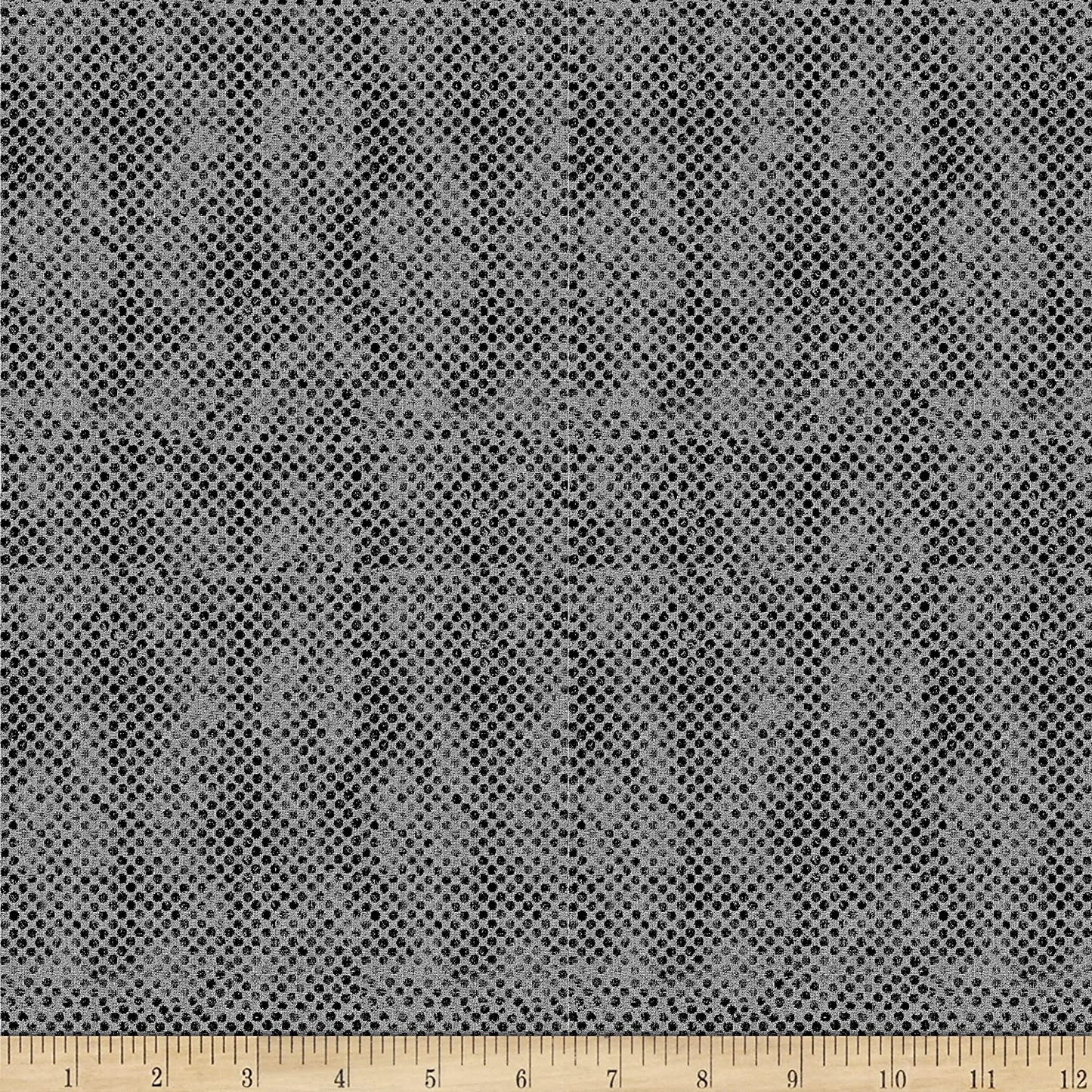 Bonjour Uneven Dots Grey Timeless Treasures Cotton Fabric