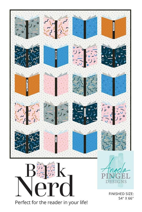 Book Nerd Fireglow 54"x66" Quilting Pattern Angela Pingel Designs AP-BN105 | US Fabric Shop