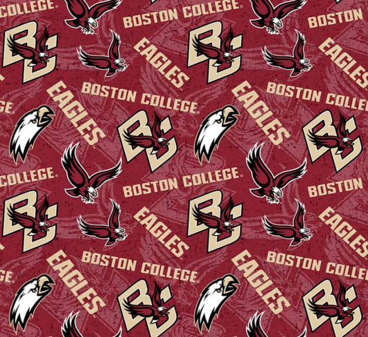 Boston College Eagles NCAA College Tone on Tone Sykel Cotton Fabric BC-1178