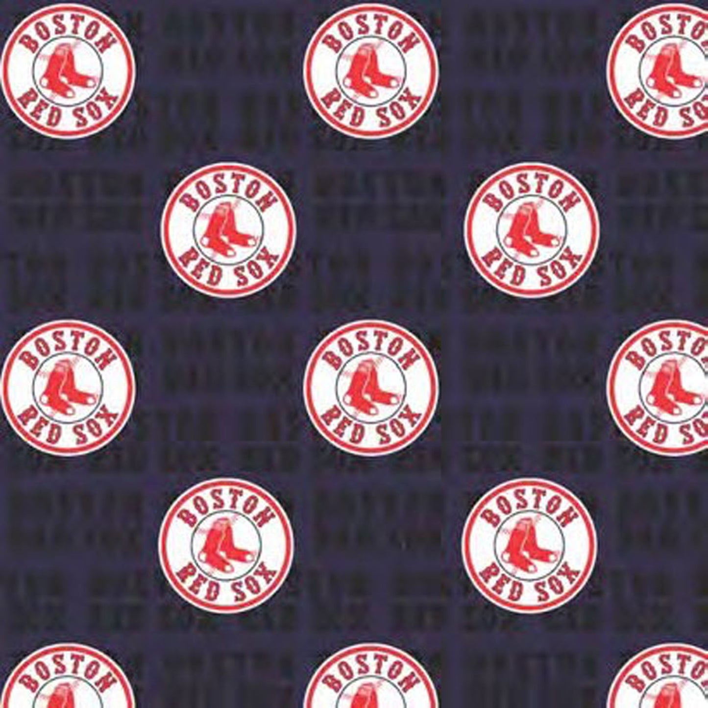 Boston Red Sox MLB Baseball Mini-Name Fabric Traditions Cotton Fabric MLB-14394B