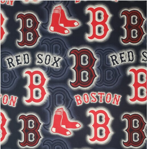 Boston Red Sox Dots Blue MLB Baseball Fabric Traditions 43-44 inches wide Cotton Fabric MLB-60321-B