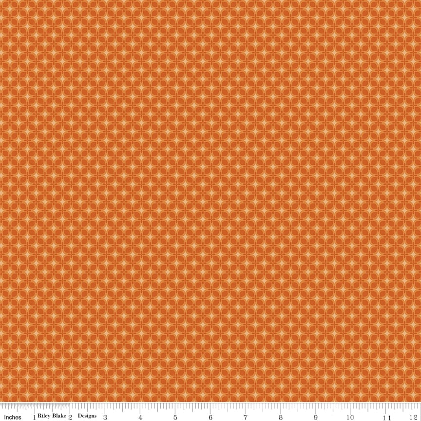 Bountiful Geometric Autumn Orange Sandy Gervais Riley Blake Designs Cotton Fabric RB-C17867-AUTUMN | US Fabric Shop