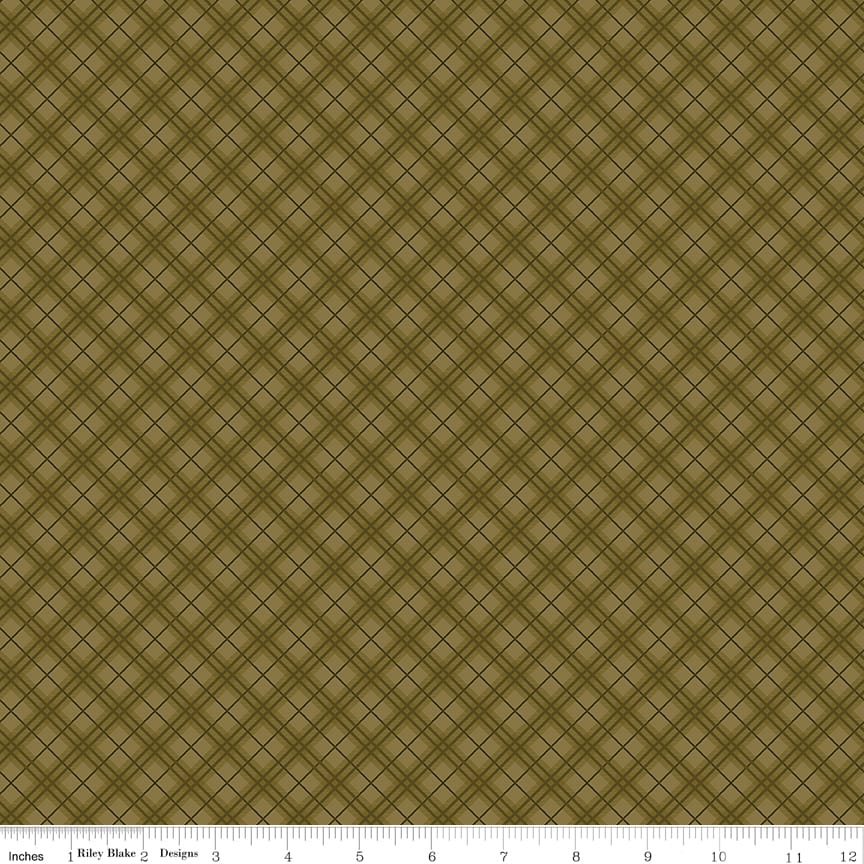 Bountiful Plaid Green Sandy Gervais Riley Blake Designs Cotton Fabric RB-C17863-GREEN | US Fabric Shop
