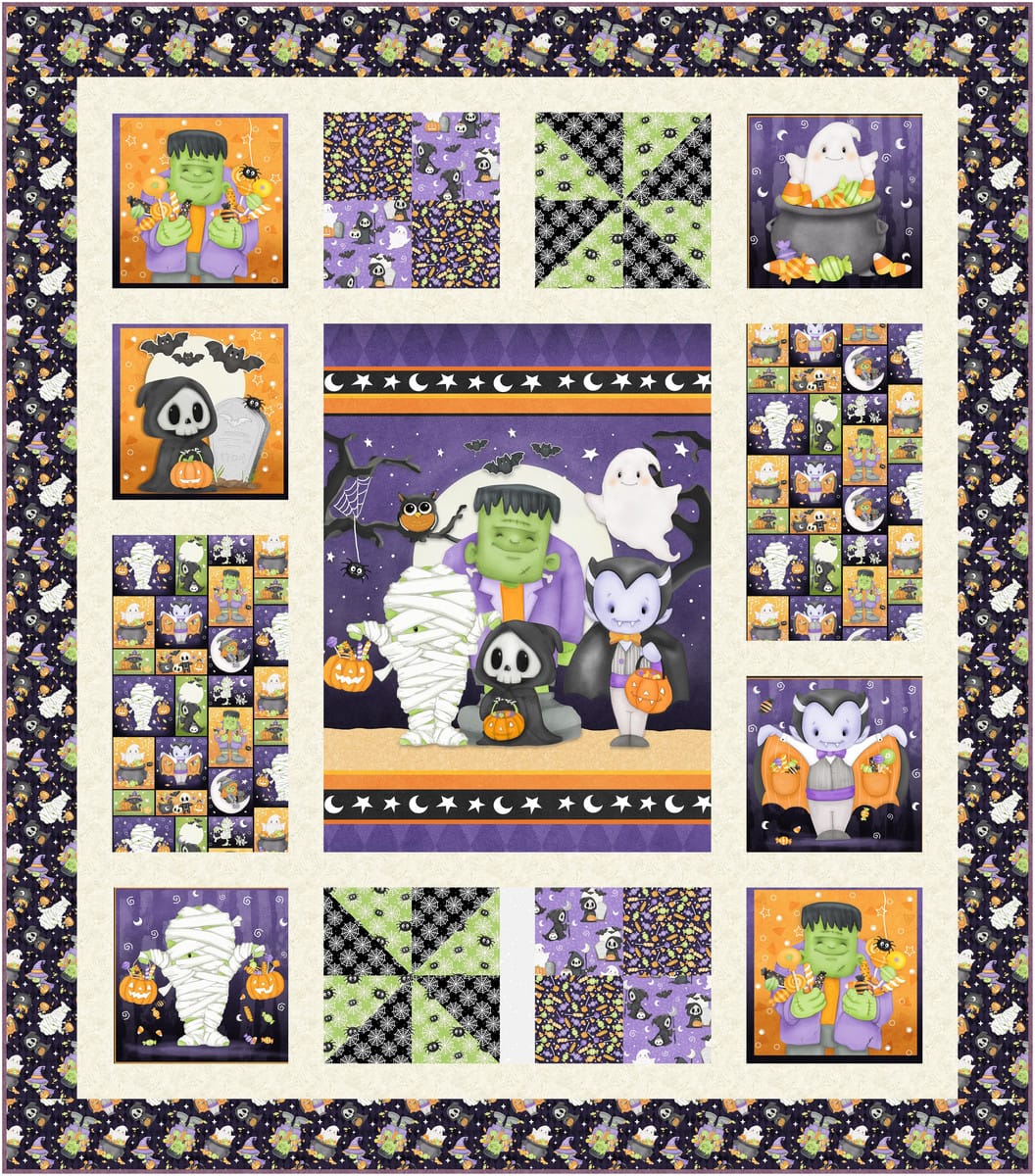Project - Boxed Quilt featuring Moonlight Mischief Shelly Comiskey Kari Nichols Rendition HG-BoxedInQuilt | US Fabric Shop