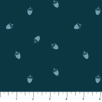 Bramble and Bloom Acorns Navy Blue Katie O'Shea FIGO Northcott Cotton Fabric NC-FIGO-91366-45