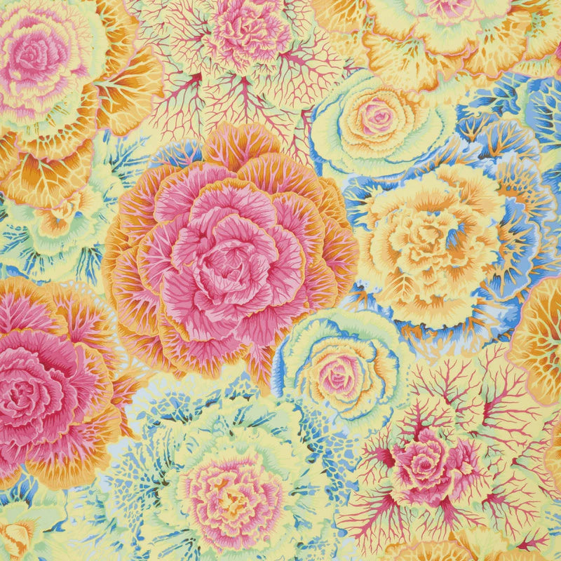 Brassica Yellow Philip Jacobs Classics Kaffe Fassett Collective Free Spirit Cotton Fabric FS-PWPJ051.Yellow
