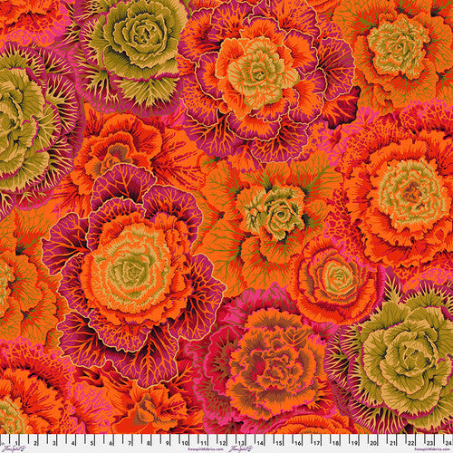 Brassica Rust Philip Jacobs Classics Kaffe Fassett Collective Free Spirit Cotton Fabric FS-PWPJ051.RUSTX