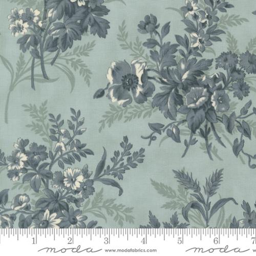 Breathtaking Blues Bouquet Florals Sky Blue 3 Sisters Moda Cotton Fabric MD-44400-13