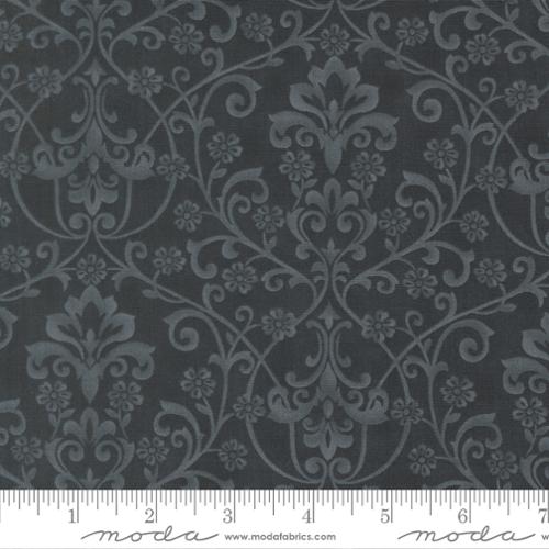 Breathtaking Blues Damask Midnight Dark Blue 3 Sisters Moda Cotton Fabric MD-44403-15