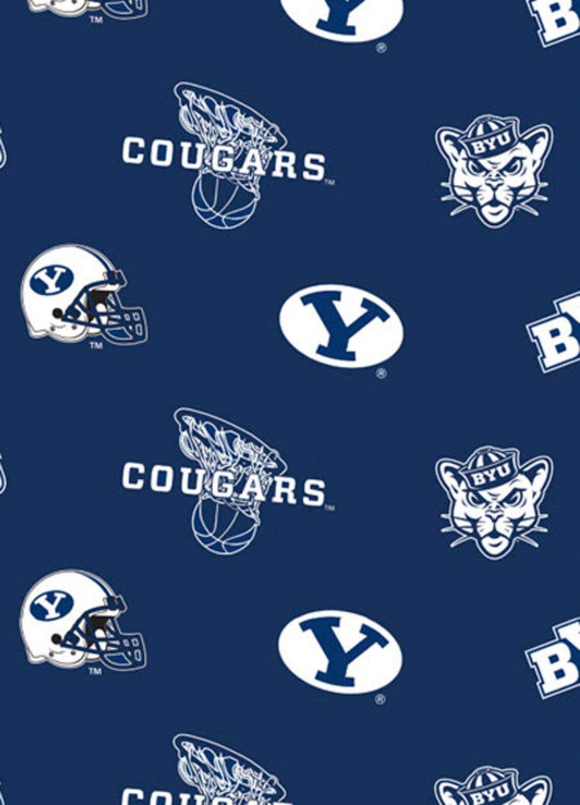 BYU Cougars good Fleece Tie Blanket