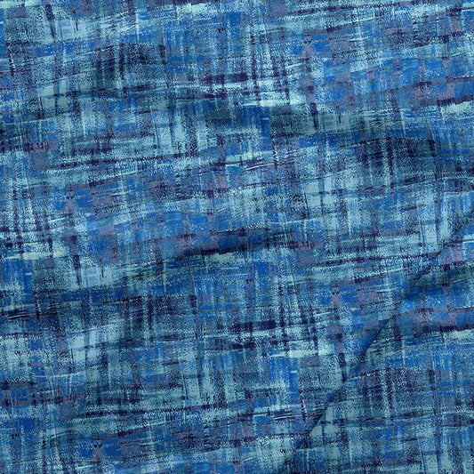 Brushstrokes Tonal Blue Paintbrush Studios Cotton Fabric