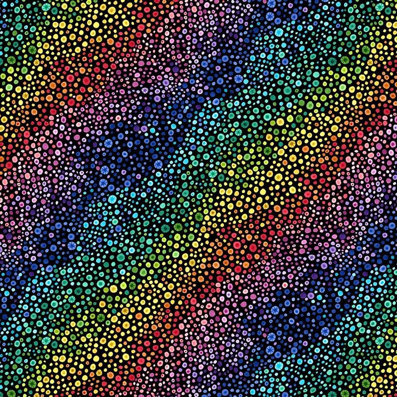 Bubble Up Black Essential Basics Wilmington Prints Cotton Fabric WP-77635-934