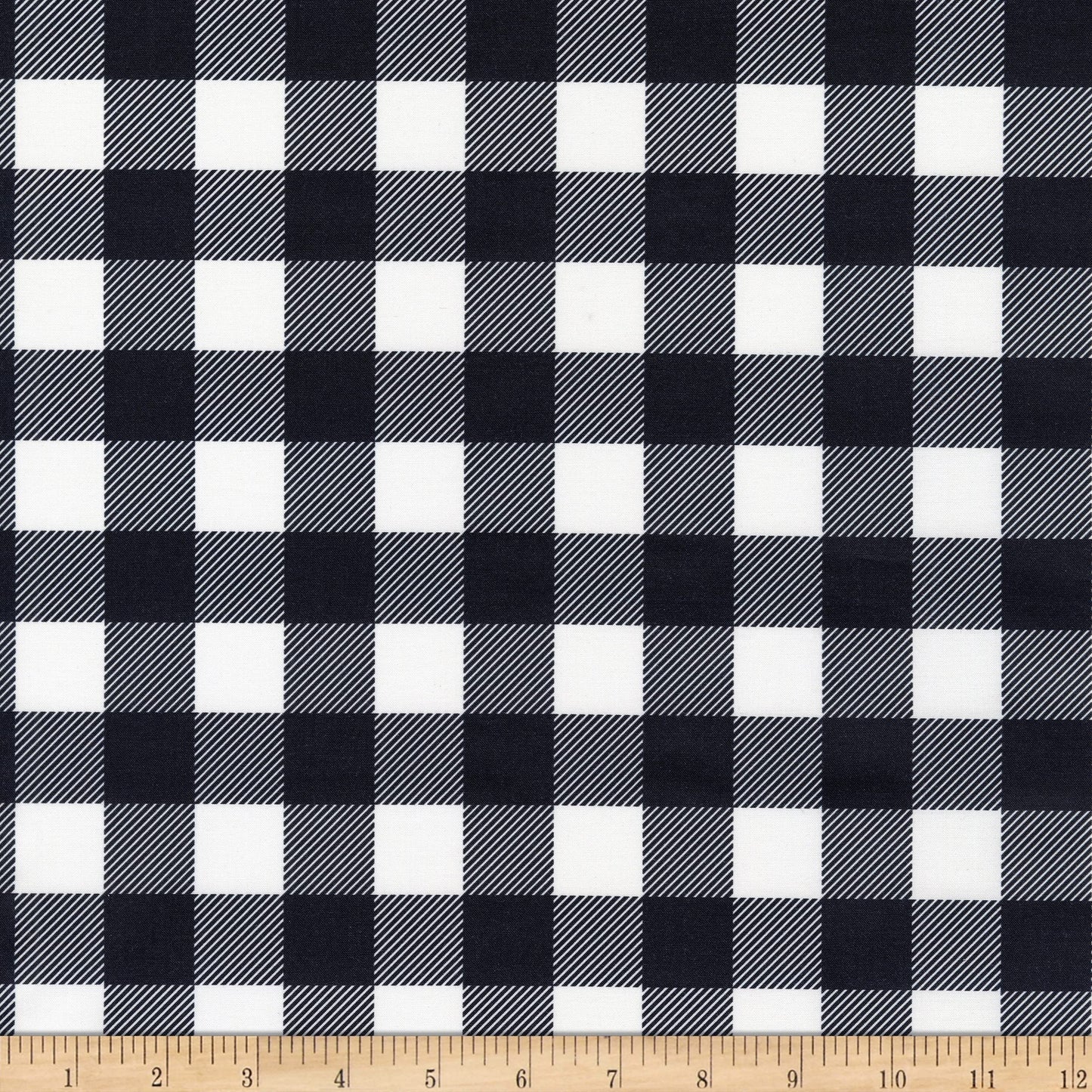 Buffalo Check Gingham Black PBS Fabrics Collection Paintbrush Studio Cotton Fabric PBS-120-21972-Black