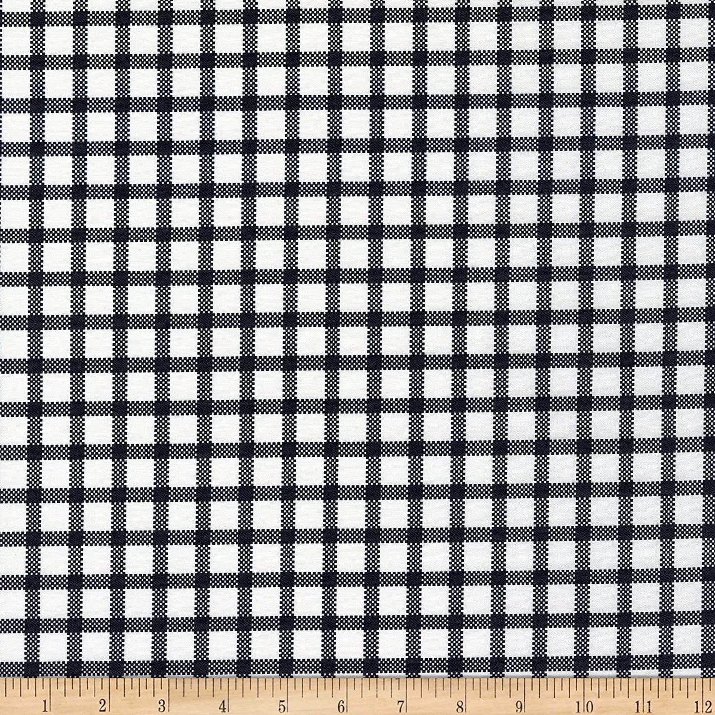 Buffalo Check Windowpane Black Buffalo Black Paintbrush Studios Cotton Fabric
