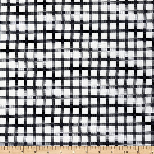 Buffalo Check Windowpane Black Buffalo Black Paintbrush Studios Cotton Fabric