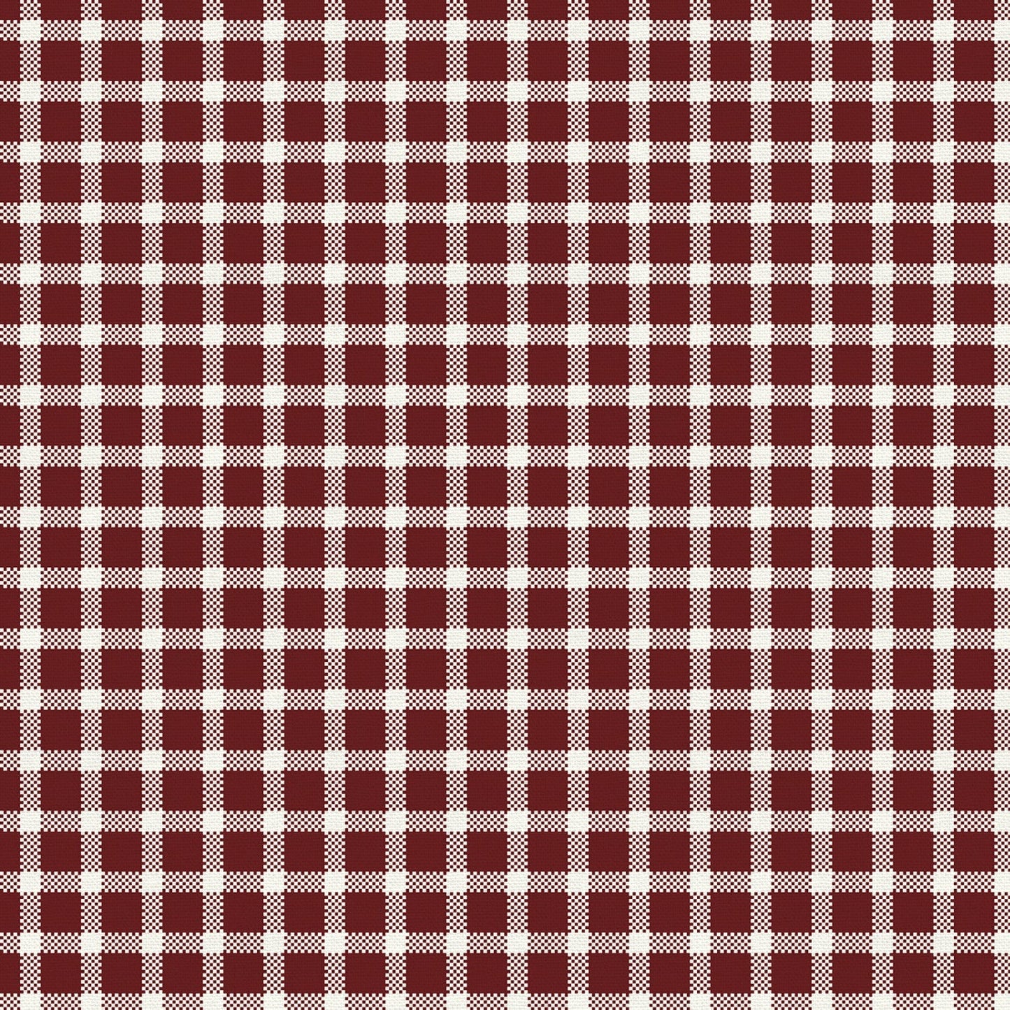 Buffalo Check Windowpane Burgundy Paintbrush Studios Cotton Fabric