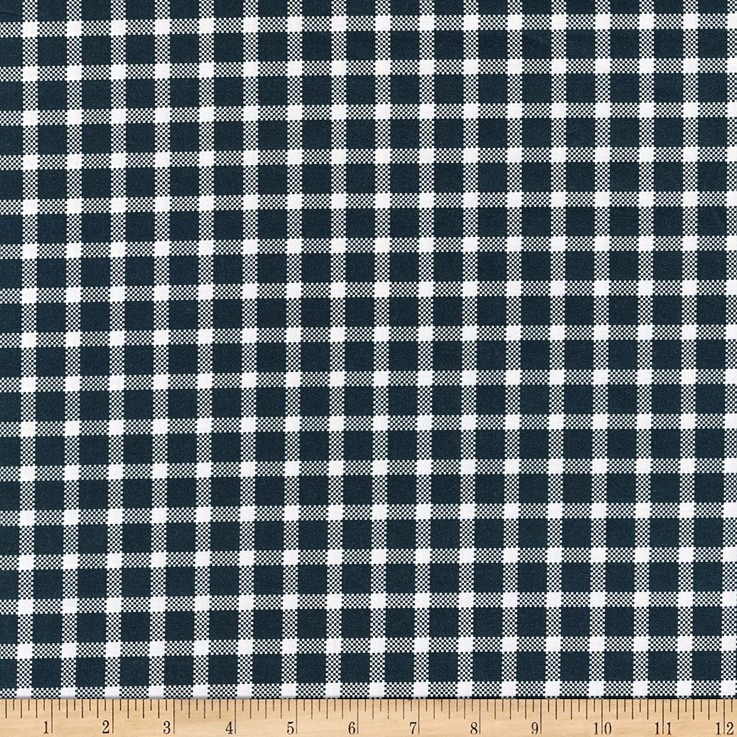 Buffalo Check Windowpane Dark Green Paintbrush Studios Cotton Fabric