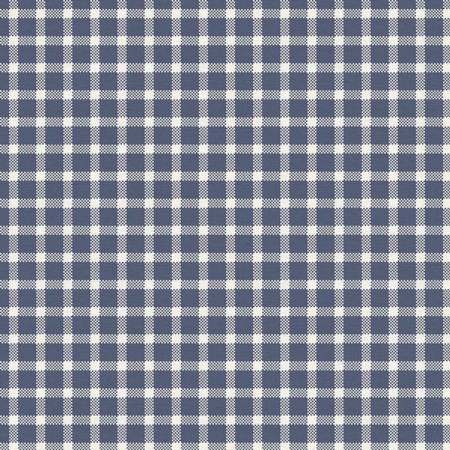 Buffalo Check Windowpane Blue Grey Paintbrush Studios Cotton Fabric