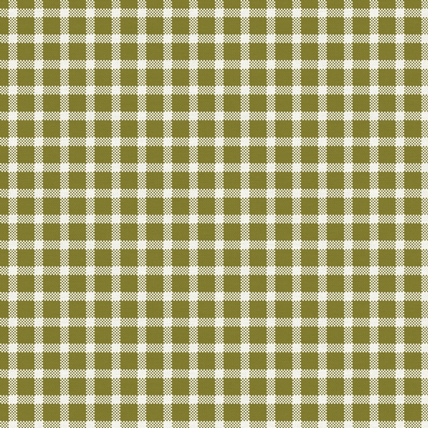 Buffalo Check Windowpane Moss Green Paintbrush Studios Cotton Fabric