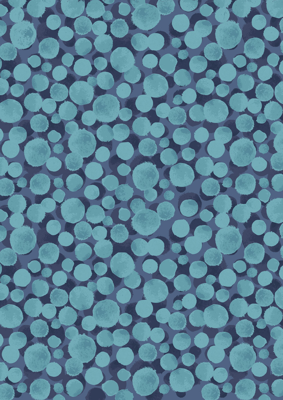 Bumbleberries Blender Bubbly Blue Multi Lewis & Irene Cotton Fabric LI-BB039
