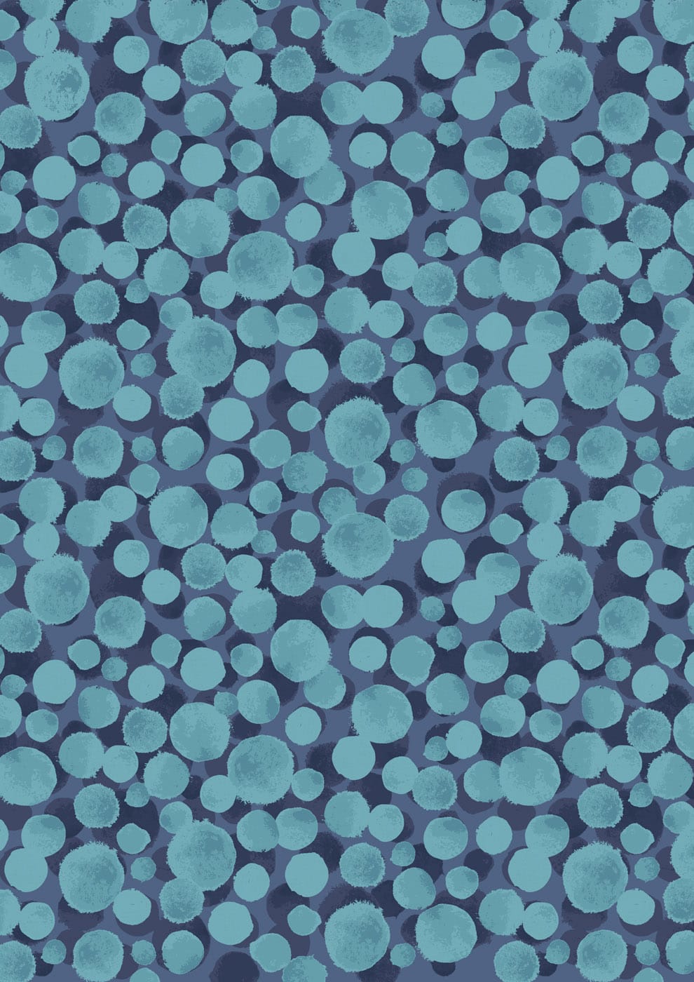 Bumbleberries Blender Bubbly Blue Multi Lewis & Irene Cotton Fabric LI-BB039 | US Fabric Shop