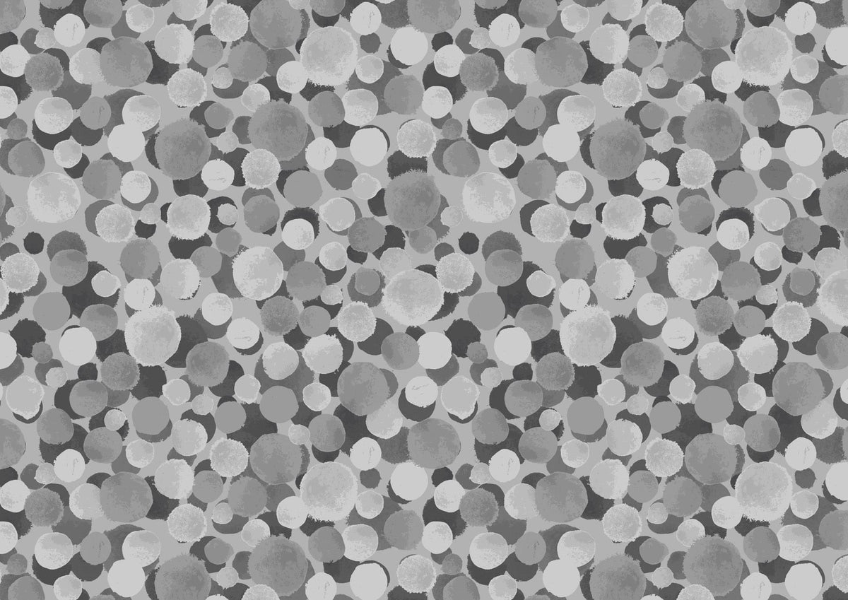 Bumbleberries Blender Grey and Black Multi Lewis & Irene Cotton Fabric LI-BB147 | US Fabric Shop