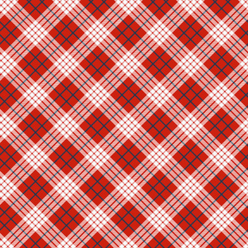Bundle-Up Bias Plaid Red Barb Tourtillotte Henry Glass Cotton Fabric