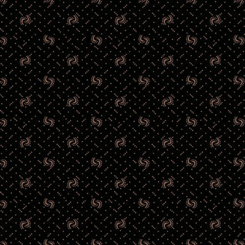 Buttermilk Blenders Basics Black Stacy West Henry Glass Cotton Fabric HG-2944-99