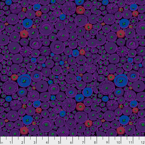 Button Mosaic Purple Stash Kaffe Fassett Collective Free Spirit Cotton Fabric