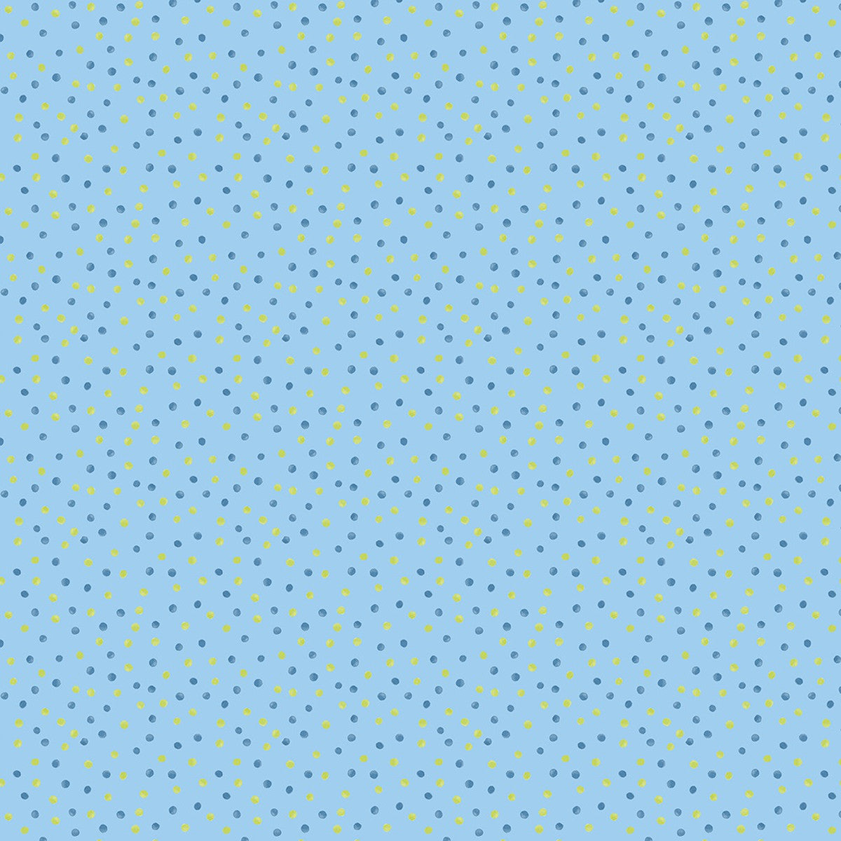 Buzzin My Gnome-iezz Watercolor Dots Blue Susan Winget Wilmington Prints Cotton Fabric