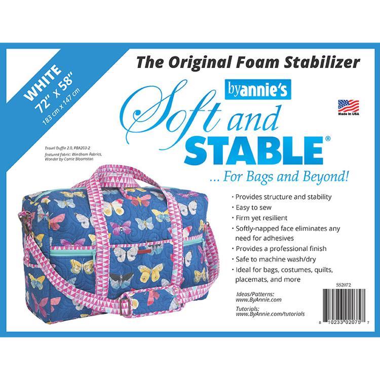 By Annie's Soft and Stable White 72"X58" 100% Polyester Stabilizer BYA-SS2072