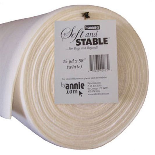 By Annie's Soft and Stable White 58" wide Polyester Stabilizer By Yard BYA-SS2015