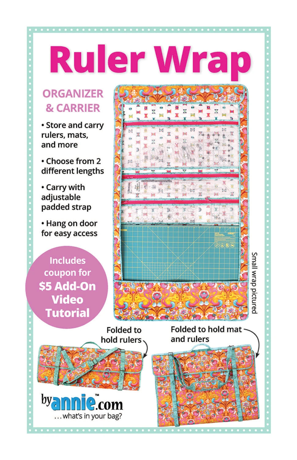 By Annie's Ruler Wrap Organizer Carrier Bag Pattern PBA-270