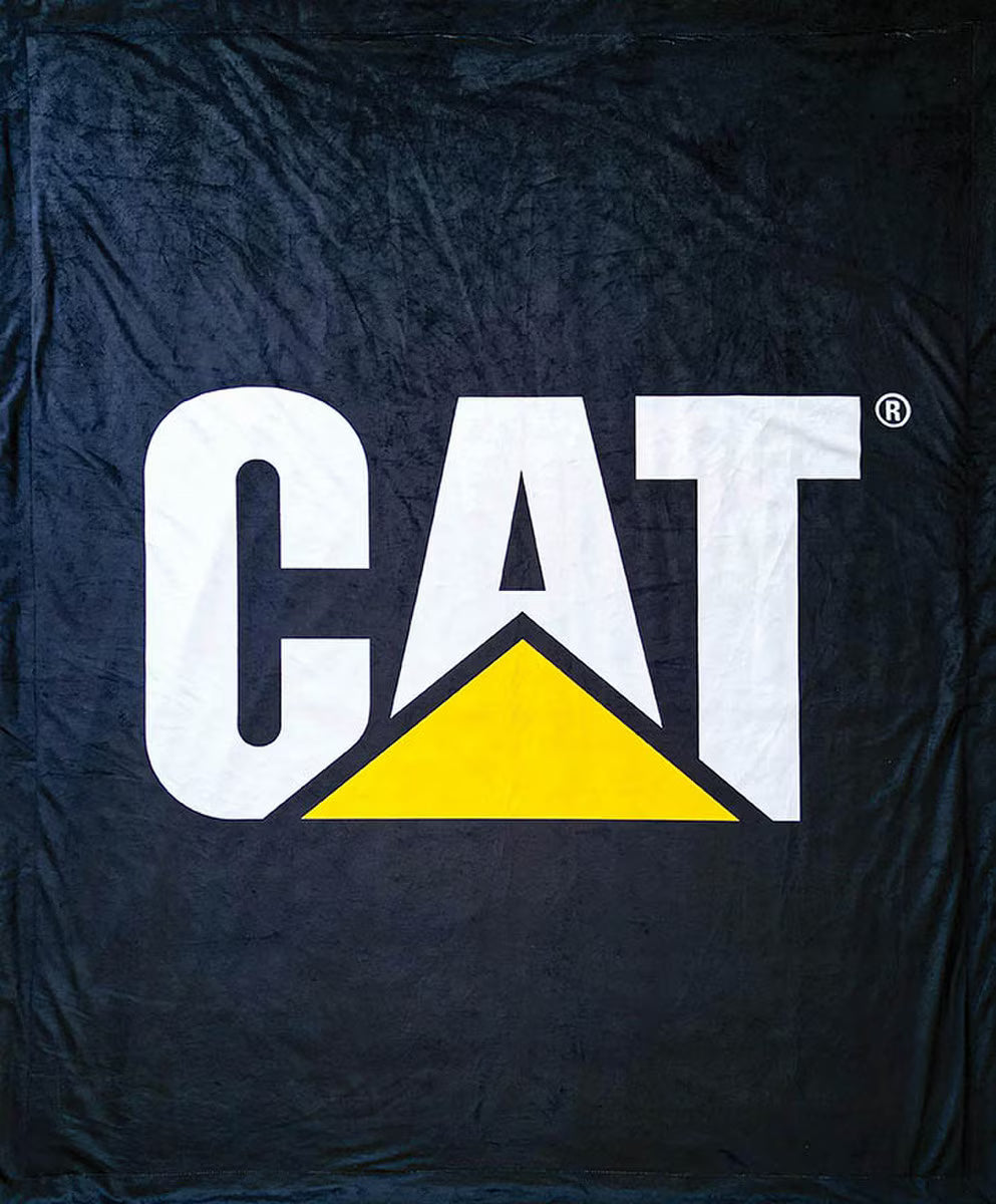 CAT Caterpillar Logo Blanket 60"x72" Dreamy Blankets Minky Polyester CAT-Blanket