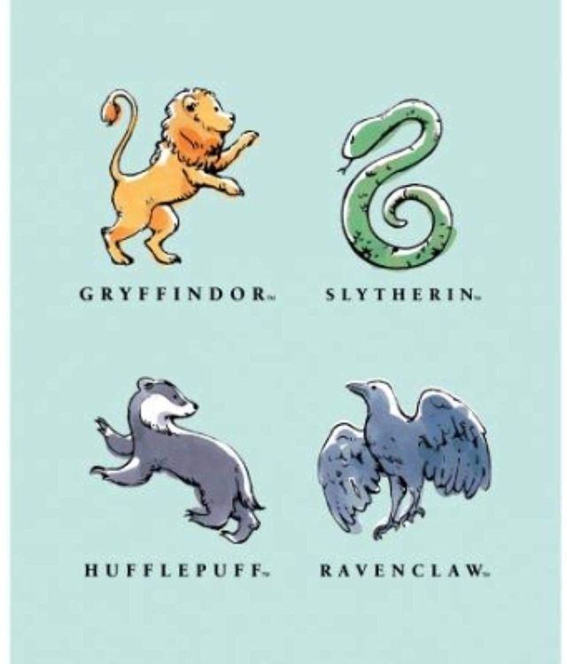 Harry Potter Wizarding World Watercolor Aqua House Crest Panel 36" Panel Camelot Cotton Fabric CF-23800533P-1