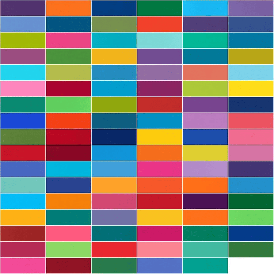 Kona Bright 101 Palette 5" Squares 101pcs Robert Kaufman Cotton Fabric Kona-CHS-564-101 | US Fabric Shop