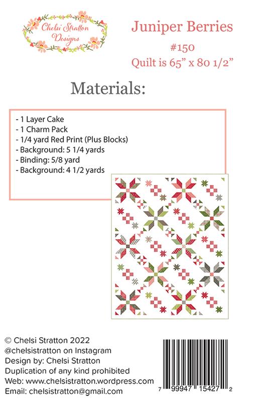 Favorite Things Juniper Berries Quilting Pattern Chelsi Stratton Designs CSD-150