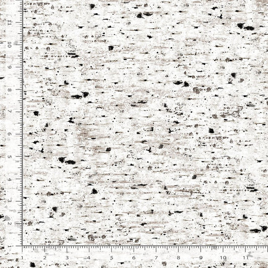 Cabin Rules Birch Tree Texture Natural White Timeless Treasures Cotton Fabric TT-WINTER-CD1646-NATURAL