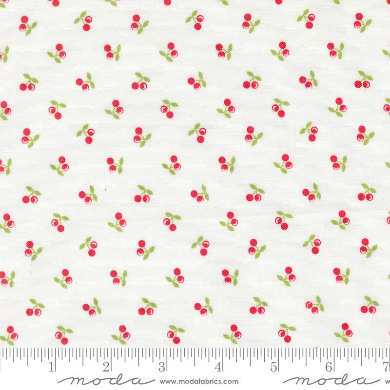 Cali & Co Cherries Cloud Red Corey Yoder Moda Cotton Fabric