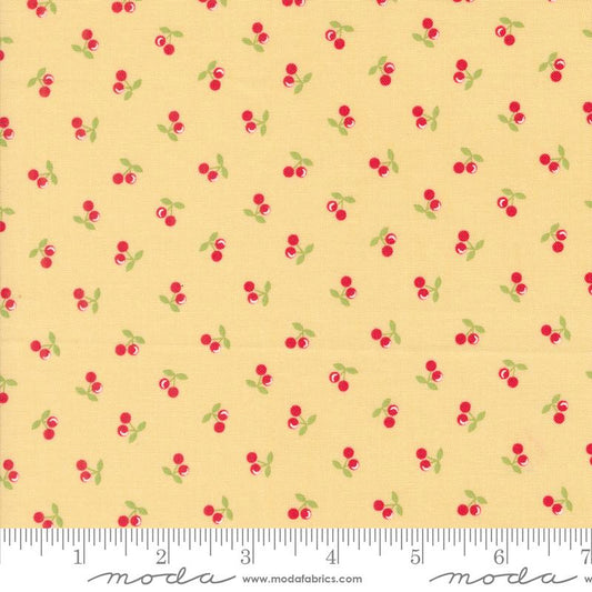 Cali & Co Cherries Soft Yellow Corey Yoder Moda Cotton Fabric