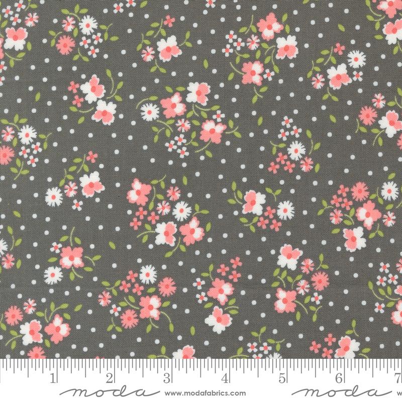 Cali & Co Flower Dot Slate Grey Corey Yoder Moda Cotton Fabric