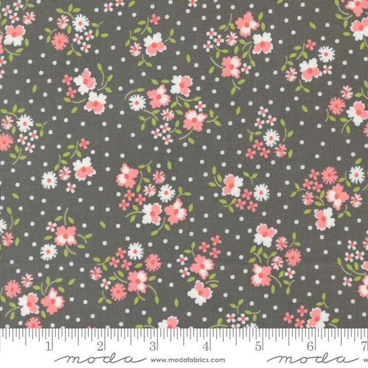 Cali & Co Flower Dot Slate Grey Corey Yoder Moda Cotton Fabric