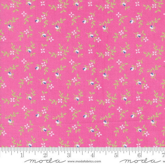 Cali & Co Vine Small Floral Carnation Pink Corey Yoder Moda Cotton Fabric