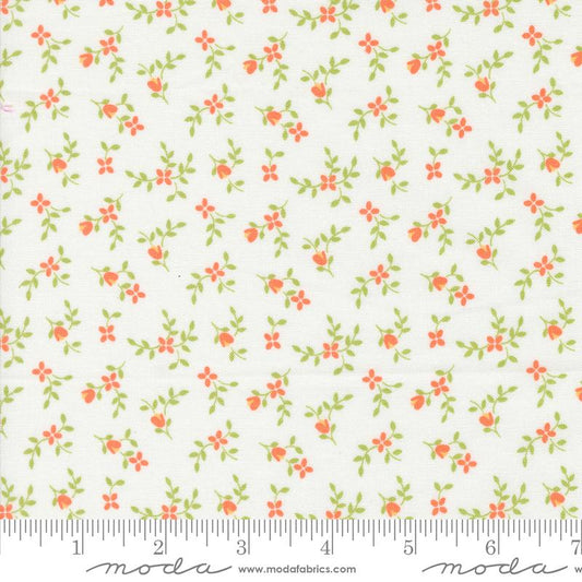 Cali & Co Vine Small Floral Cloud Melon Orange Corey Yoder Moda Cotton Fabric