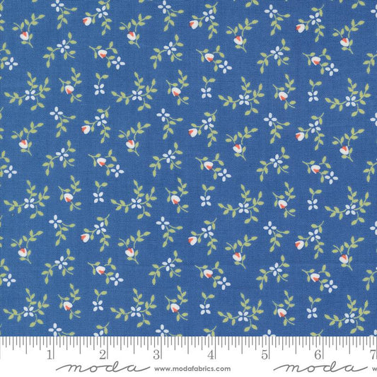 Cali & Co Vine Small Floral Cobalt Dark Blue Corey Yoder Moda Cotton Fabric